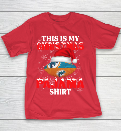 Miami Dolphins This Is My Christmas Pajama Shirt NFL Youth T-Shirt 7