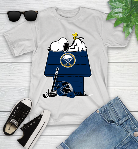 Buffalo Sabres NHL Hockey Snoopy Woodstock The Peanuts Movie Youth T-Shirt