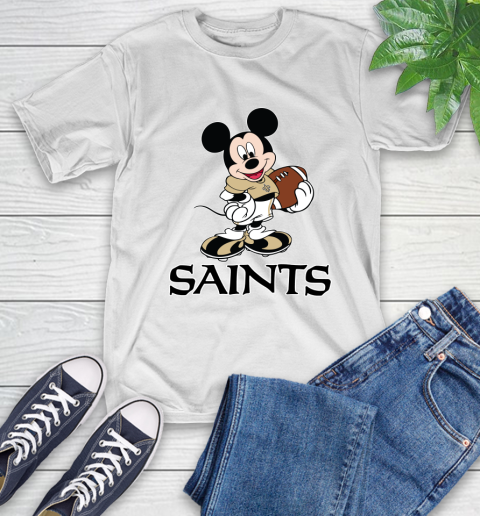 NFL Football New Orleans Saints Cheerful Mickey Mouse Shirt T-Shirt 2
