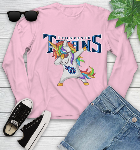 Tennessee Titans NFL Football Funny Unicorn Dabbing Sports Youth Long Sleeve 10