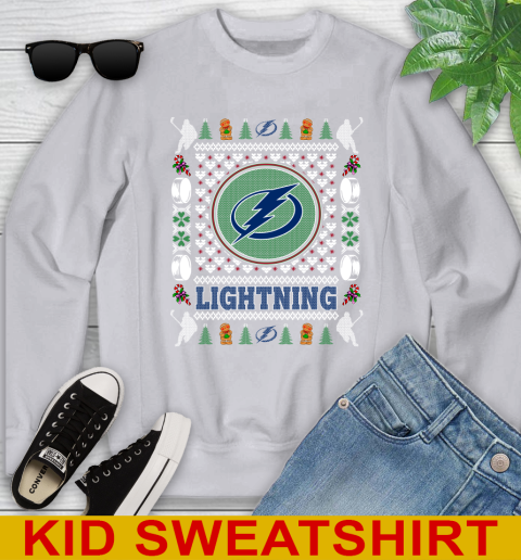 Tampa Bay Lightning Merry Christmas NHL Hockey Loyal Fan Youth Sweatshirt 3