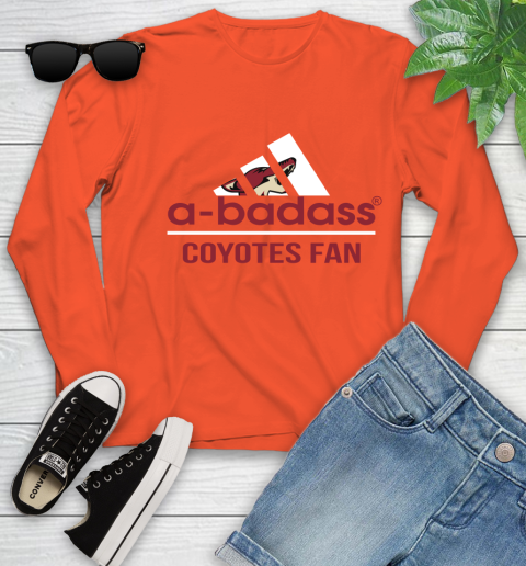 NHL A Badass Arizona Coyotes Fan Adidas Hockey Sports Youth Long Sleeve 3