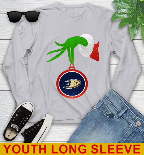 Anaheim Ducks Grinch Merry Christmas NHL Hockey Youth Long Sleeve 6