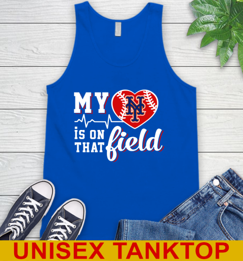 MLB My Heart Is On That Field Baseball Sports New York Mets Tank Top 5 MLB My Heart Is On That Field Baseball Sports New York Mets Tank Top - Image 5