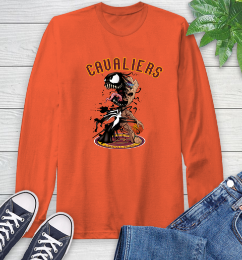 NBA Cleveland Cavaliers Basketball Venom Groot Guardians Of The Galaxy Long Sleeve T-Shirt 5