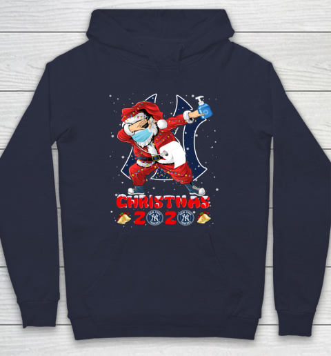New York Yankees Funny Santa Claus Dabbing Christmas 2020 MLB Hoodie 2