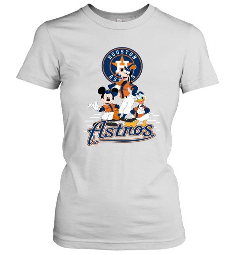 HOUSTON ASTROS MICKEY DONALD AND GOOFY BASEBALL SHIRTS Women's T-Shirt