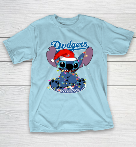 Los Angeles Dodgers MLB noel stitch Baseball Christmas T-Shirt 10