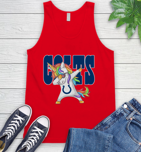 Indianapolis Colts NFL Football Funny Unicorn Dabbing Sports Tank Top 6