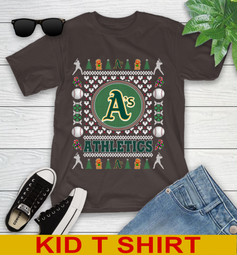Oakland Athletics Merry Christmas MLB Baseball Loyal Fan Youth T-Shirt 6