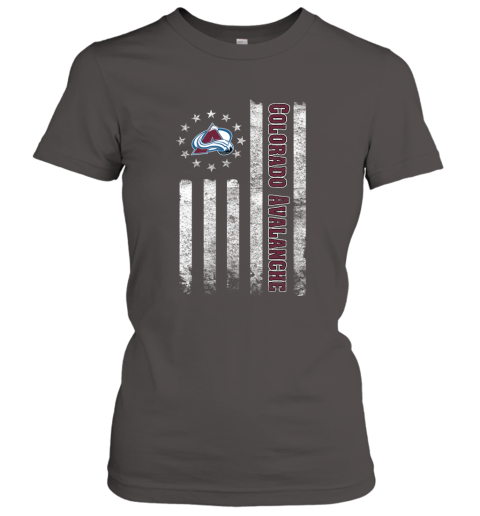 NHL American Flag Hockey Sports Colorado Avalanche Women's T-Shirt 3