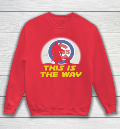 Chicago Cubs MLB Baseball Star Wars Yoda And Mandalorian This Is The Way Sweatshirt 7