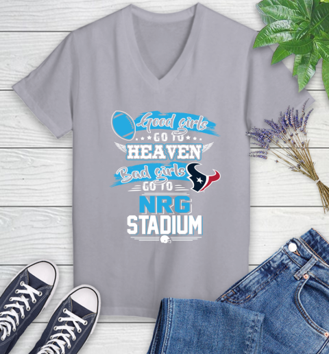 Houston Texans NFL Bad Girls Go To NRG Stadium Shirt Women's V-Neck T-Shirt 4