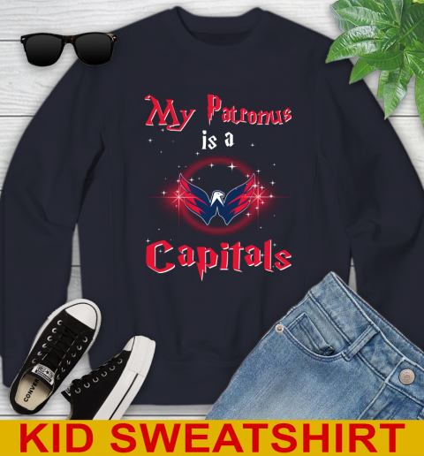 NHL Hockey Harry Potter My Patronus Is A Washington Capitals Youth Sweatshirt 2