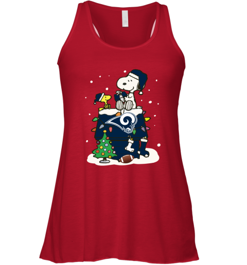 vobz a happy christmas with los angeles rams snoopy flowy tank 32 front red