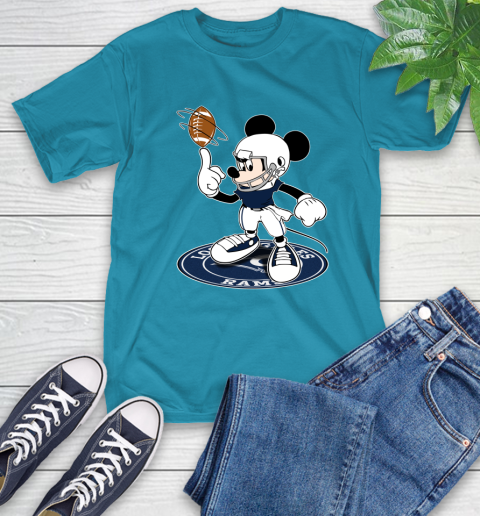 NFL Football Los Angeles Rams Cheerful Mickey Disney Shirt T-Shirt 9