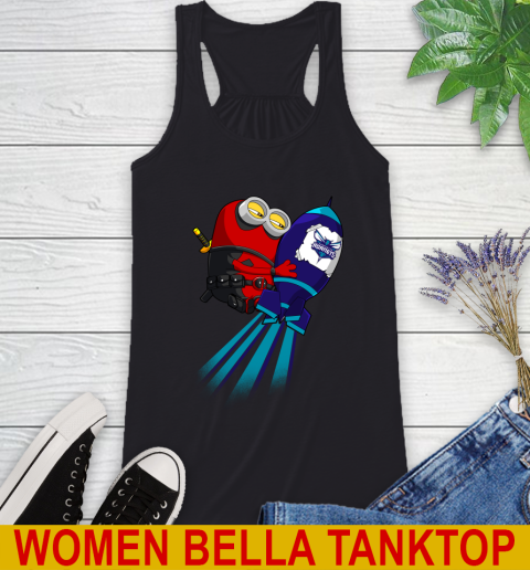 NBA Basketball Charlotte Hornets Deadpool Minion Marvel Shirt Racerback Tank