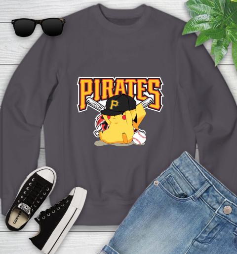 MLB Pikachu Baseball Sports Pittsburgh Pirates Youth Sweatshirt 6