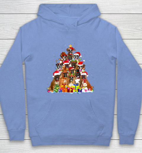 Christmas Pajama Boxer Tree Xmas Gifts Dog Dad Mom Hoodie 8
