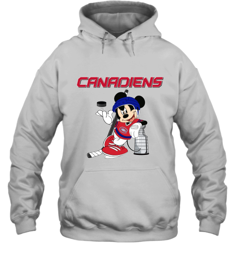 Mickey Montreal Canadiens With The Stanley Cup Hockey NHL Hoodie