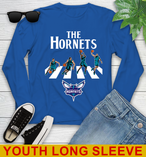 NBA Basketball Charlotte Hornets The Beatles Rock Band Shirt Youth Long Sleeve - Image 11