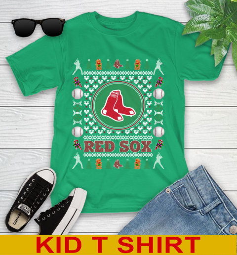 Boston Red Sox Merry Christmas MLB Baseball Loyal Fan Youth T-Shirt 7