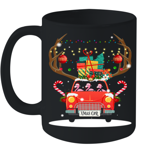 Flamingo Team Drive Xmas Car Gifts For Lovers Christmas Noel Ceramic Mug 11oz