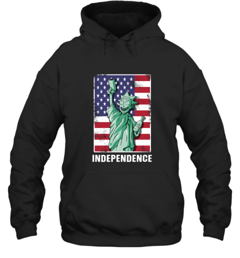 nmun rick and morty statue of liberty independence day 4th of july shirts hoodie 23 front black