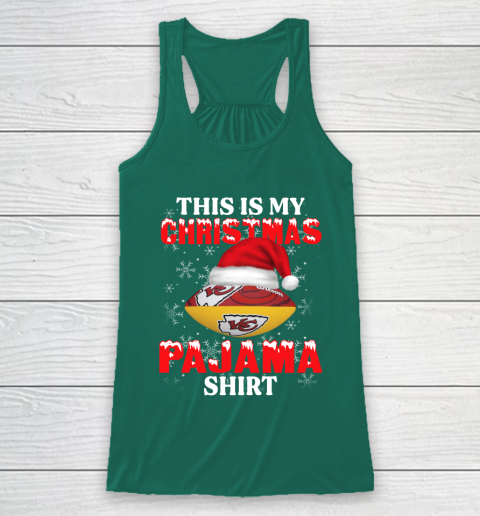 Kansas City Chiefs This Is My Christmas Pajama Shirt NFL Racerback Tank 5