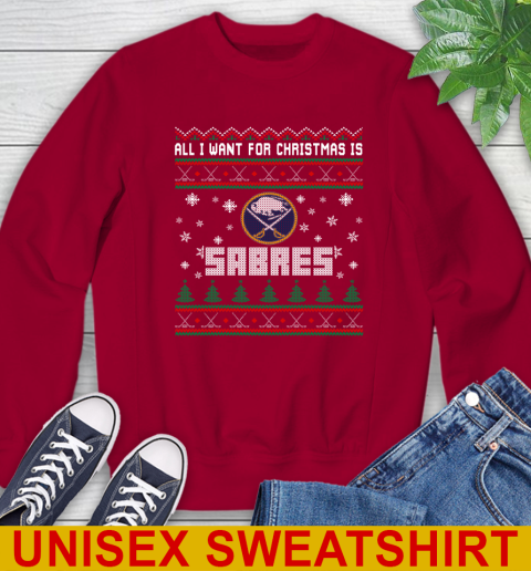 Buffalo Sabres NHL Hockey All I Want For Christmas Is My Team Sports 33