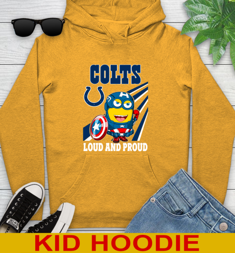 NFL Football Indianapolis Colts Captain America Marvel Avengers Minion Shirt Youth Hoodie 2