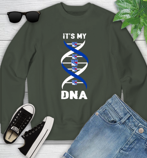 New York Rangers NHL Hockey It's My DNA Sports Youth Sweatshirt 9