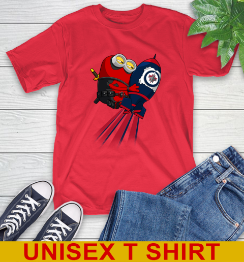 NHL Hockey Winnipeg Jets Deadpool Minion Marvel Shirt T-Shirt 13 NHL Hockey Winnipeg Jets Deadpool Minion Marvel Shirt T-Shirt - Image 13