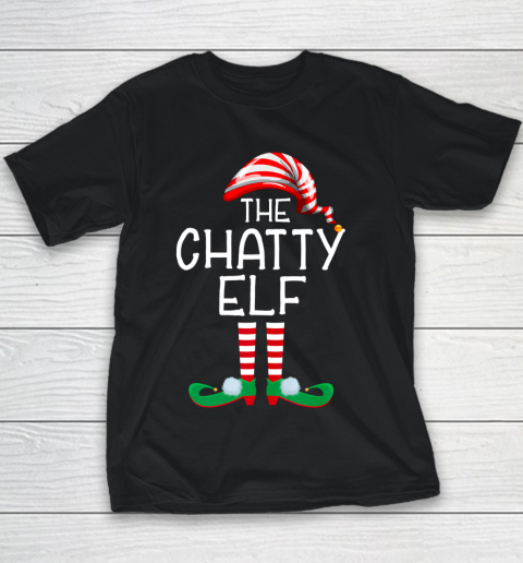 The Chatty Elf Group Matching Family Christmas Gift Funny Youth T-Shirt