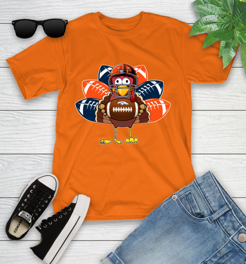 Denver Broncos Turkey Thanksgiving Day Youth T-Shirt 7