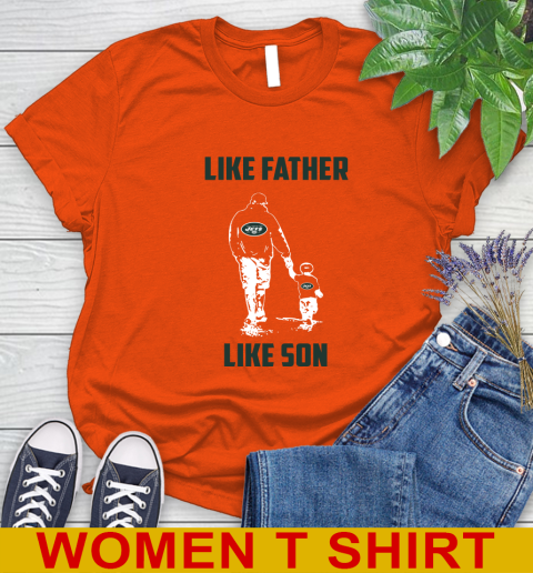 New York Jets NFL Football Like Father Like Son Sports Women's T-Shirt 3