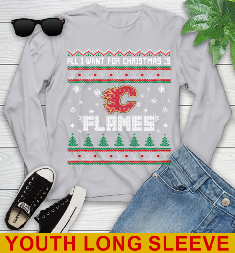 Calgary Flames NHL Hockey All I Want For Christmas Is My Team Sports 121