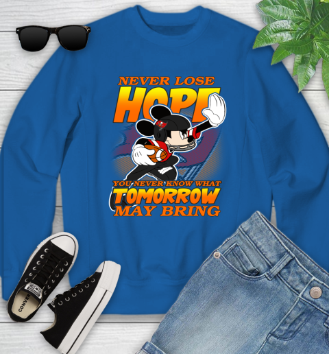 Tampa Bay Buccaneers NFL Football Mickey Disney Never Lose Hope Youth Sweatshirt 7