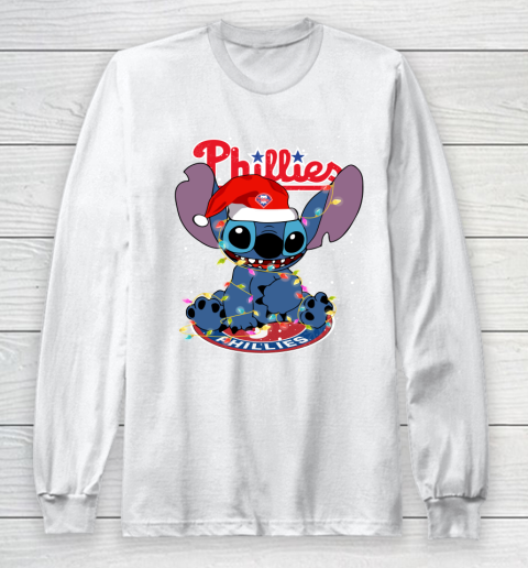 Philadelphia Phillies MLB noel stitch Baseball Christmas Long Sleeve T-Shirt