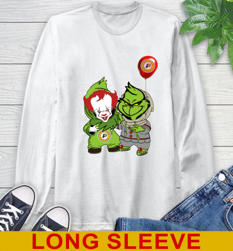 Indiana Pacers Baby Pennywise Grinch Christmas NBA Basketball Long Sleeve T-Shirt