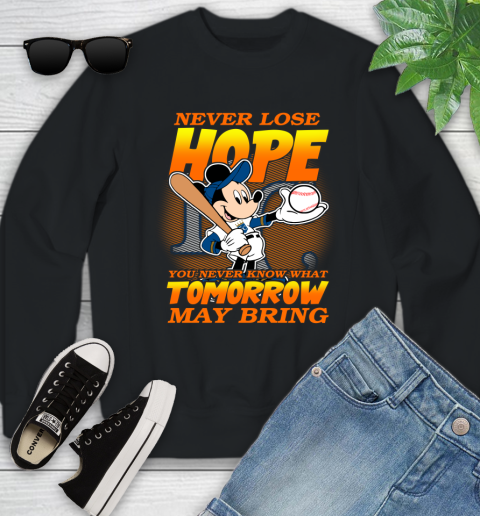Kansas City Royals MLB Baseball Mickey Disney Never Lose Hope Youth Sweatshirt