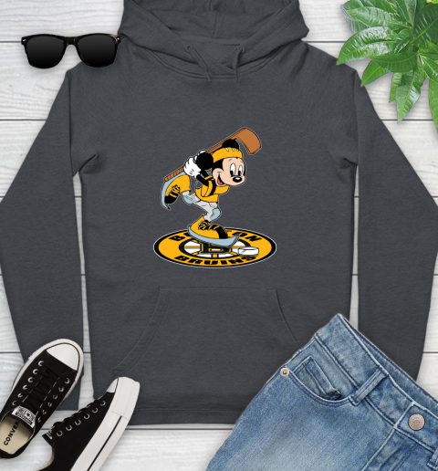 NHL Hockey Boston Bruins Cheerful Mickey Disney Shirt Youth Hoodie 8
