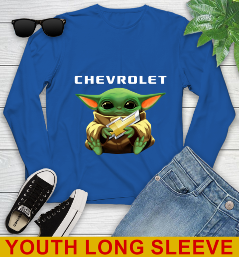 Star Wars Baby Yoda Hugs Chevrolet Car Shirt 126