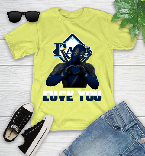 MLB Tampa Bay Rays Deadpool Love You Fuck You Baseball Sports Youth T-Shirt 10