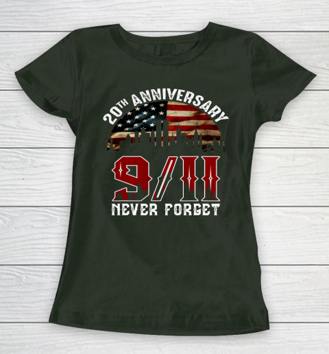 Never Forget 9 11 20th Anniversary Patriot Day 2021 Women's T-Shirt 4