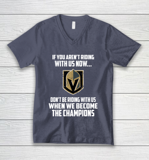 NHL Vegas Golden Knights Hockey We Become The Champions V-Neck T-Shirt 7