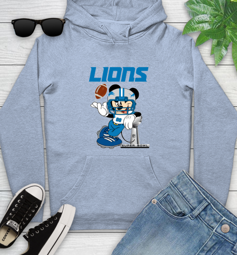 NFL Detroit Lions Mickey Mouse Disney Super Bowl Football T Shirt Youth Hoodie 23