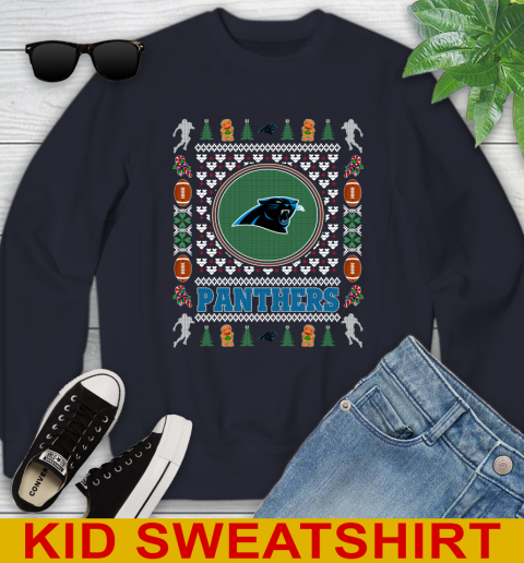 Carolina Panthers Merry Christmas NFL Football Loyal Fan Youth Sweatshirt 2