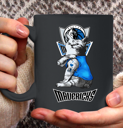 NBA Basketball My Cat Loves Dallas Mavericks Ceramic Mug 11oz