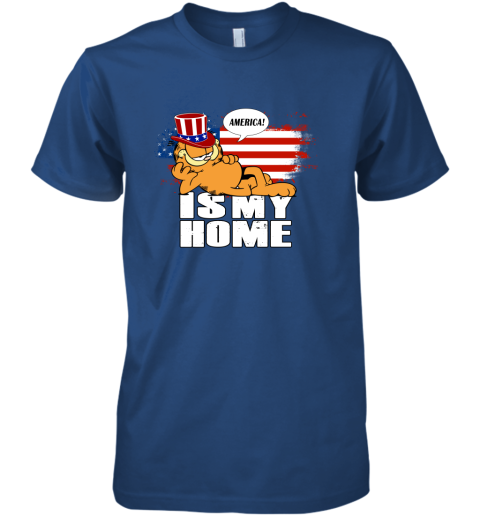 America Is My Home Garfield Independence Day 4th Of July Premium Men's T-Shirt